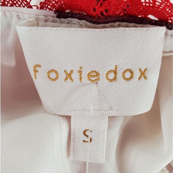 🔹️Anthropologie Foxiedox White Floral Print Lacy Juliet Sleeveless Dress Small - Picture 11 of 13